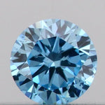 Load image into Gallery viewer, 0.09ct Round Lab Grown Diamond (Colour Fancy Vivid Blue, Clarity SI1, Cut VG, IGI Certified)