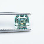 Load image into Gallery viewer, Asscher teal moissanite
