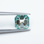 Load image into Gallery viewer, Asscher teal moissanite