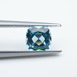 Load image into Gallery viewer, Cushion lab grown Santa Maria sapphire