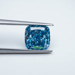Load image into Gallery viewer, Cushion lab grown blue diamond