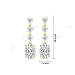 Load image into Gallery viewer, Four Prong Dangle & Drop Earring DAFO033