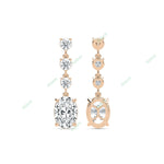 Load image into Gallery viewer, Four Prong Dangle & Drop Earring DAFO033