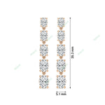 Load image into Gallery viewer, Four Prong Dangle & Drop Earring DAFO035