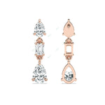 Load image into Gallery viewer, Three Prong Dangle & Drop Earring DATH032