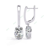 Load image into Gallery viewer, Oval Eight Prong Drop Earring DREI1370