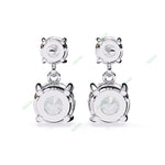 Load image into Gallery viewer, Round Four Prong Drop Earring DRFO1321
