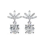 Load image into Gallery viewer, Round Four Prong Drop Earring DRFO1359