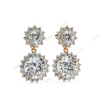Load image into Gallery viewer, Round Halo Drop Earring DRHA1360