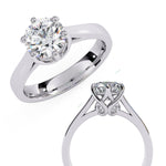 Load image into Gallery viewer, Hidden Accent Engagement Ring ENHI1065