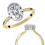 Load image into Gallery viewer, Hidden Halo Engagement Ring ENHI1522