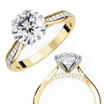 Load image into Gallery viewer, Hidden Halo Engagement Ring ENHI1558