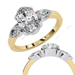Load image into Gallery viewer, Three Stone Engagement Ring ENTH1060