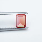 Load image into Gallery viewer, Emerald lab grown sunset coral padparadscha sapphire