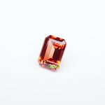 Load image into Gallery viewer, Emerald lab grown sunset coral padparadscha sapphire