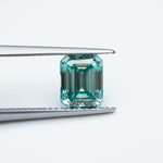 Load image into Gallery viewer, Emerald teal moissanite