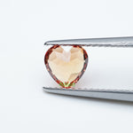 Load image into Gallery viewer, Heart lab grown orange sapphire