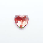 Load image into Gallery viewer, Heart lab grown sunset coral padparadscha sapphire