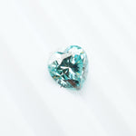 Load image into Gallery viewer, Heart teal moissanite