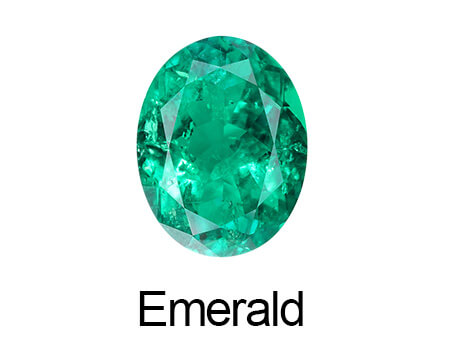Lab-grown emerald gemstone