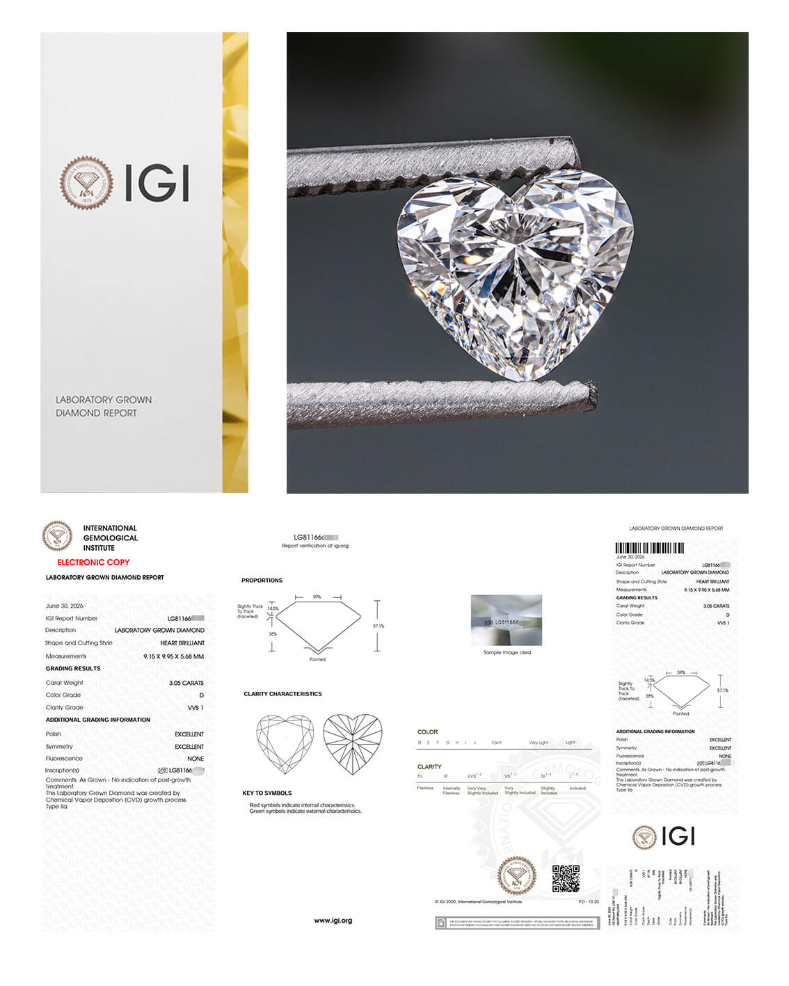 Independent diamond grading report