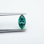 Load image into Gallery viewer, Marquise green moissanite