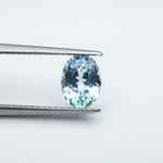 Load image into Gallery viewer, Oval lab grown aqua sapphire