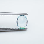 Load image into Gallery viewer, Oval lab grown aqua sapphire