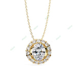 Load image into Gallery viewer, Oval Halo Pendant PE1257