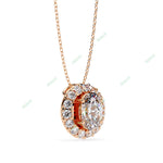 Load image into Gallery viewer, Oval Halo Pendant PE1257