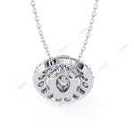 Load image into Gallery viewer, Oval Halo Pendant PE1257