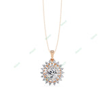 Load image into Gallery viewer, Oval Halo Pendant PE1271