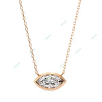 Load image into Gallery viewer, Bezel Marquise Solitaire Pendant PE1592