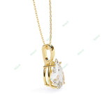 Load image into Gallery viewer, Pear Solitaire Pendant PE1594