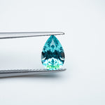 Load image into Gallery viewer, Pear lab grown Paraiba YAG