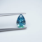 Load image into Gallery viewer, Pear lab grown blue diamond