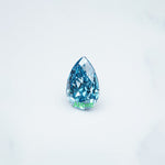 Load image into Gallery viewer, Pear lab grown blue diamond