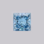 Load image into Gallery viewer, Square princess lab grown blue diamond