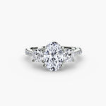 Load image into Gallery viewer, Three-Stone with Pavé Band