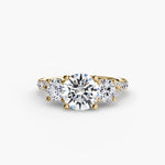 Load image into Gallery viewer, Three-Stone with Pavé Band 3