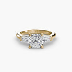 Load image into Gallery viewer, Three-Stone Ring (Baguette Side Stones)