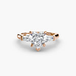 Load image into Gallery viewer, Three-Stone Ring (Baguette Side Stones)
