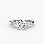 Load image into Gallery viewer, Three-Stone Ring (Baguette Side Stones)