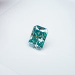 Load image into Gallery viewer, Radiant teal moissanite