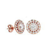Load image into Gallery viewer, Double Halo Stud Earring STDO008