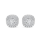 Load image into Gallery viewer, Double Halo Stud Earring STDO025