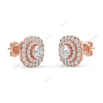 Load image into Gallery viewer, Double Halo Stud Earring STDO025