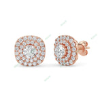 Load image into Gallery viewer, Double Halo Stud Earring STDO025