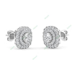Load image into Gallery viewer, Double Halo Stud Earring STDO025