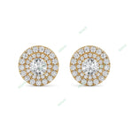 Load image into Gallery viewer, Double Halo Stud Earring STDO026